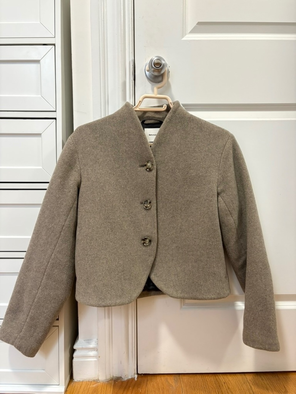 Reformation Owen Jacket Grey - Size XXS